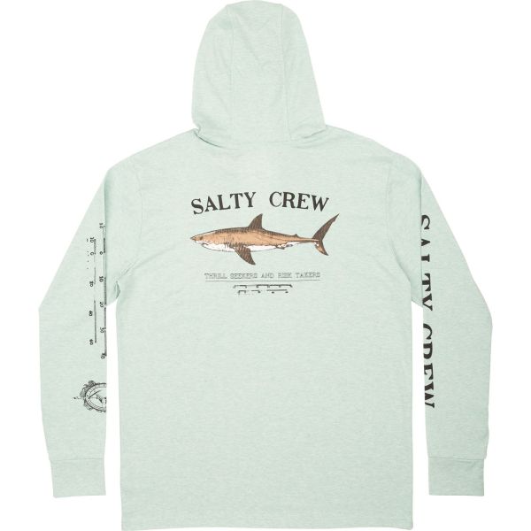 Salty Crew Bruce Hood Tech Tee - Sage - Medium