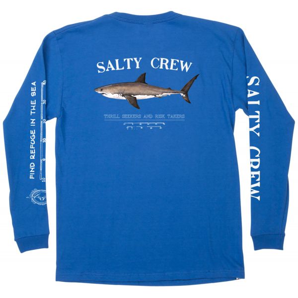 Salty Crew Bruce Long Sleeve T-Shirt - Royal - 2X-Large