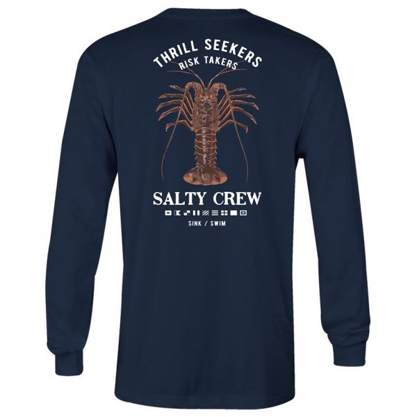 Salty Crew Bugging Out Long Sleeve T-Shirt - Navy - 2XL