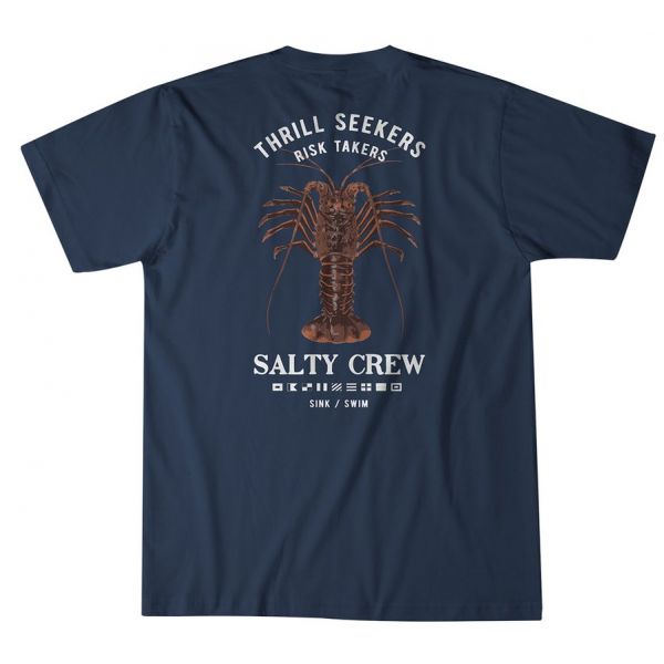 Salty Crew Bugging Out Short Sleeve T-Shirt - Navy - 2XL