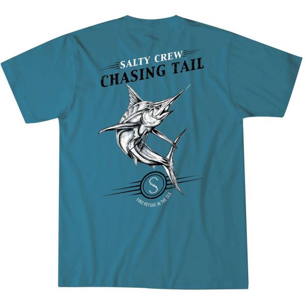 Salty Crew Chasing Billfish Short Sleeve T-Shirt - Slate Large