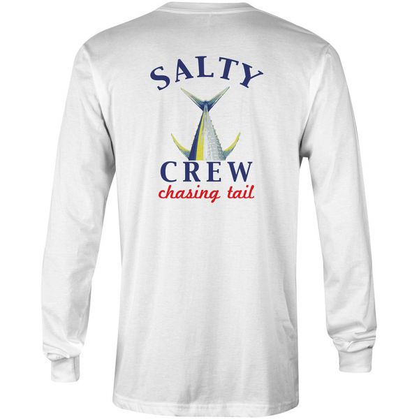 Salty Crew Chading Tail Long Sleeve Tech Shirt - White 2XL