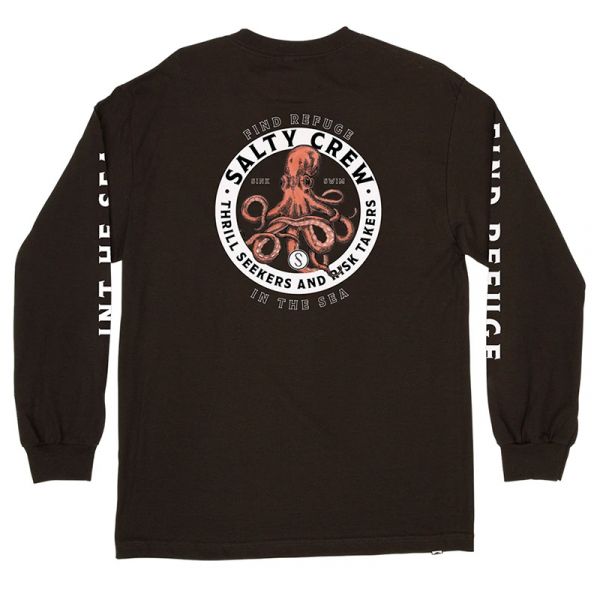 Salty Crew Deep Reach Long Sleeve Shirt - Black - 2XL