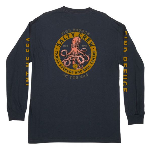 Salty Crew Deep Reach Long Sleeve Shirt - Navy - 2XL