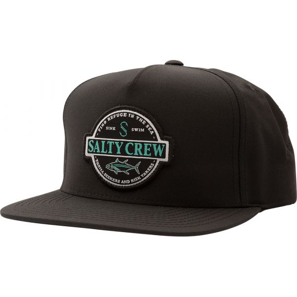 Salty Crew Deep Sea 5 Panel Hat - Black