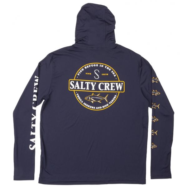 Salty Crew Deepsea Hood Sunshirt - Navy - Large