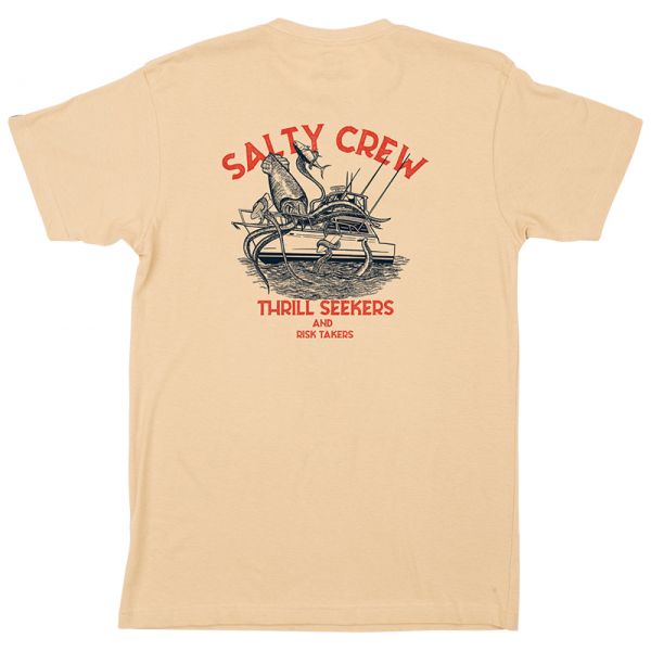 Salty Crew Deepwater Premium Short Sleeve T-Shirt - Camel - 2X-Large