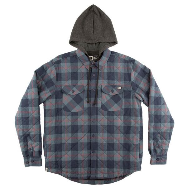 Salty Crew Dock Flannel Jacket - Blue - 2XL