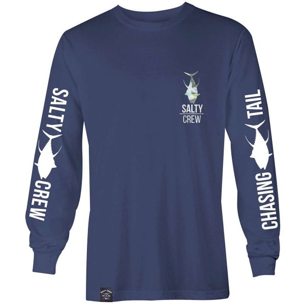 Salty Crew Fisher Long Sleeve T-Shirt - Navy Large