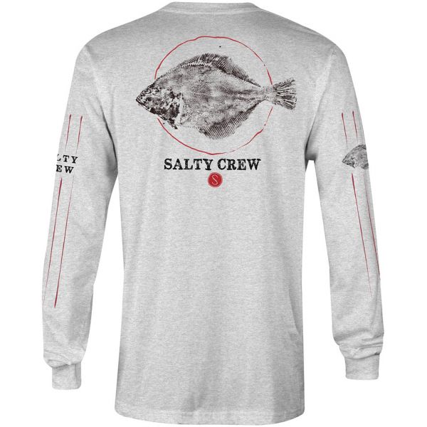 Salty Crew Flounder Stamped Long Sleeve T-Shirt - Athletic Heather 2XL