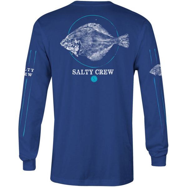 Salty Crew Flounder Stamped Long Sleeve T-Shirt - M