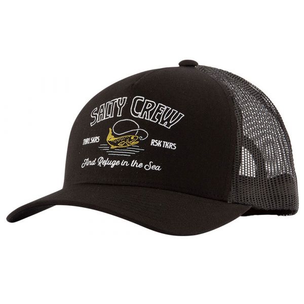 Salty Crew Fly Time Retro Trucker Hat - Black