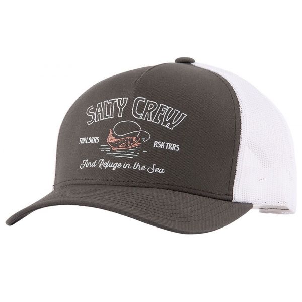 Salty Crew Fly Time Retro Trucker Hat - Charcoal/White