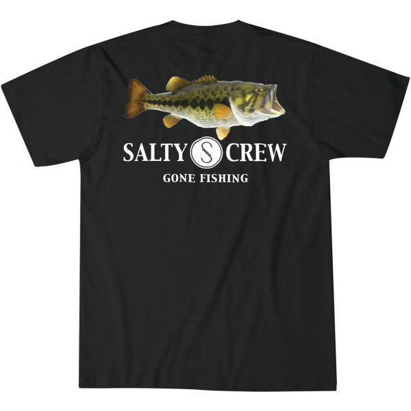 Salty Crew Green Bass Short Sleeve T-Shirt - Black 3X-Large