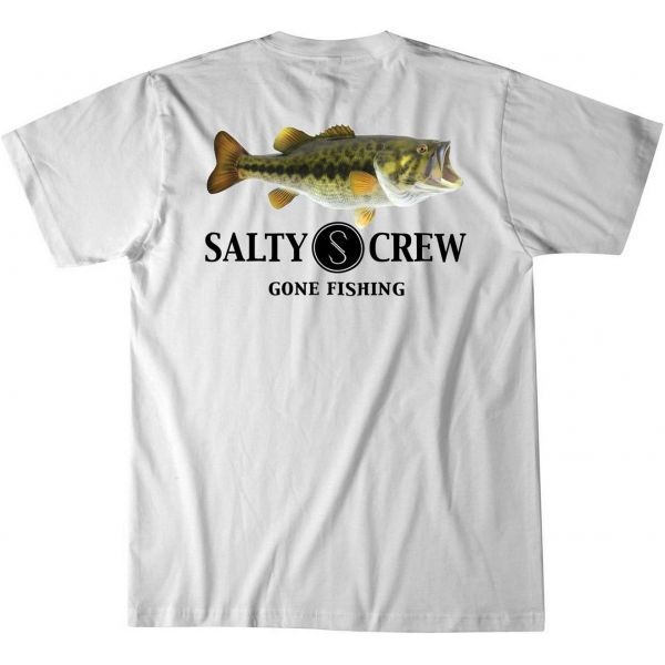 Salty Crew Green Bass Short Sleeve T-Shirt - White 3X-Large