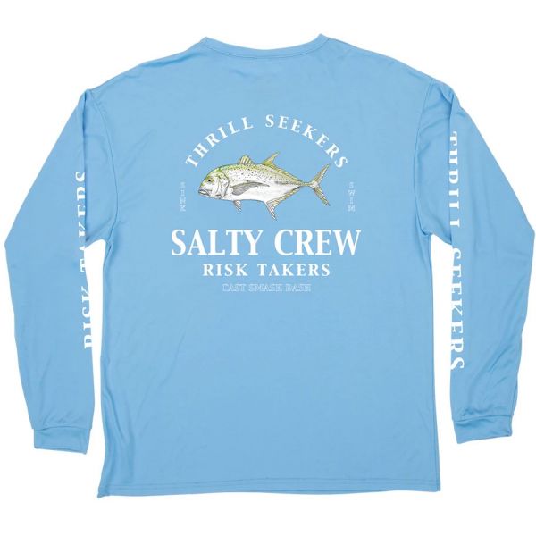 Salty Crew GT Long Sleeve Rashguard - Light Blue - Large