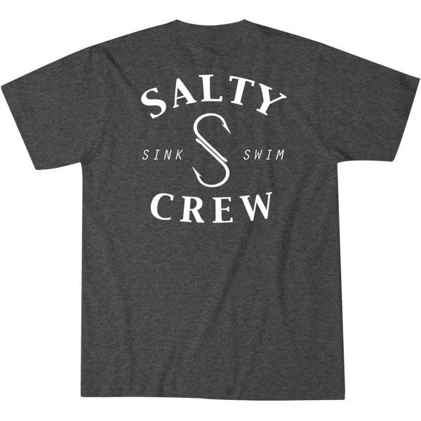 Salty Crew Heathered S Hook T-Shirt - Graphite Heather Large