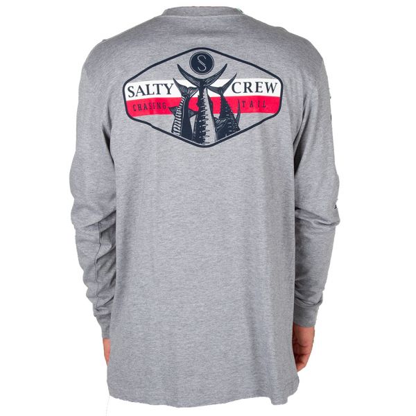 Salty Crew High Tail Premium Long Sleeve Tee - Athletic Heather - Large