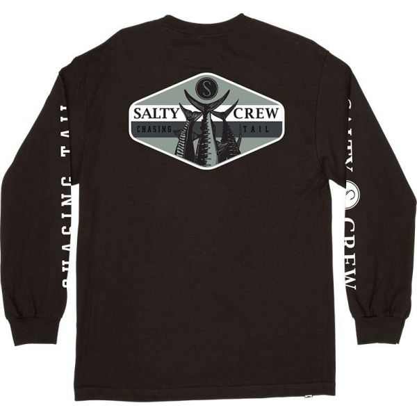 Salty Crew High Tail Premium Long Sleeve Tee - Black - X-Large