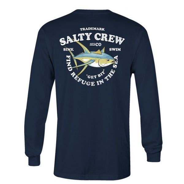 Salty Crew Hotline Long Sleeve T-Shirt - Harbor Blue - 2XL