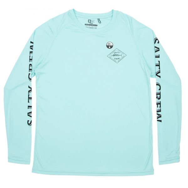 Salty Crew Hotwire Pinnacle Raglan Shirt - Aqua - Large