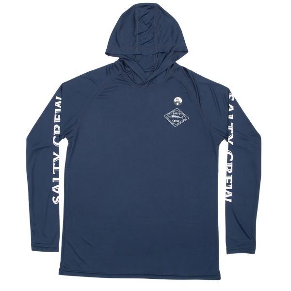 Salty Crew Hotwire Pinnacle Tech Hood Shirt - Navy - 2X-Large