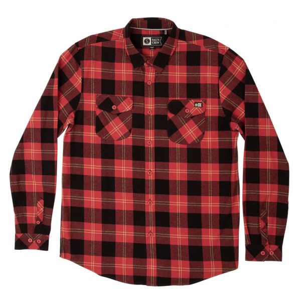 Salty Crew Inshore Flannel Shirt - Rust - 2XL