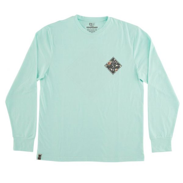 Salty Crew Island Time Long Sleeve Tech Shirt - Aqua - 2XL