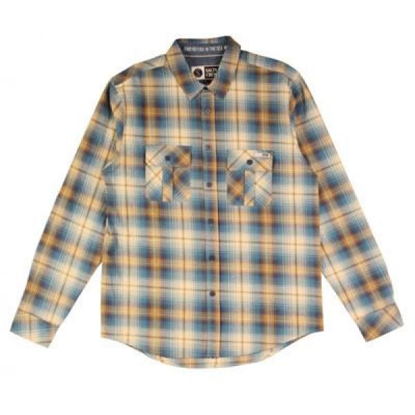 Salty Crew Jib Flannel Shirt - Khaki 2X-Large