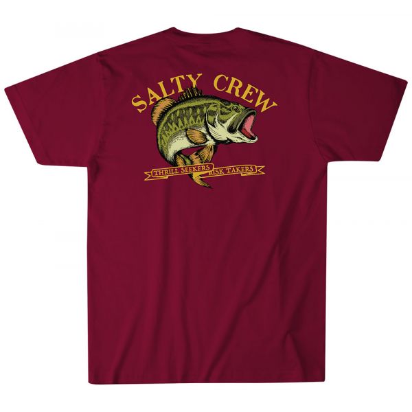 Salty Crew Large Mouth Short Sleeve T-Shirt Burgundy 2XL