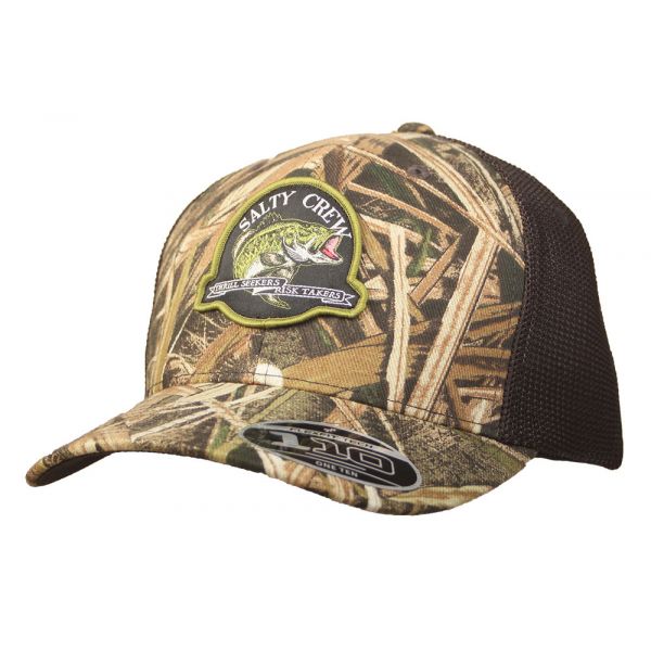 Salty Crew Largemouth Retro Trucker Hat Grass Blades