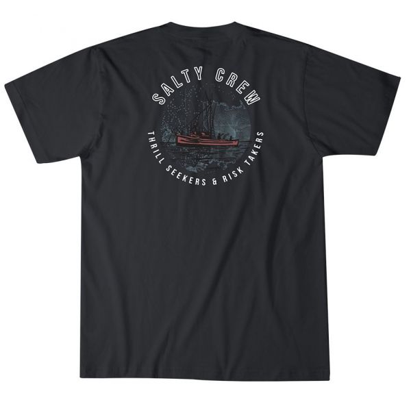 Salty Crew Long Range Short Sleeve T-Shirt - Tar - 2XL