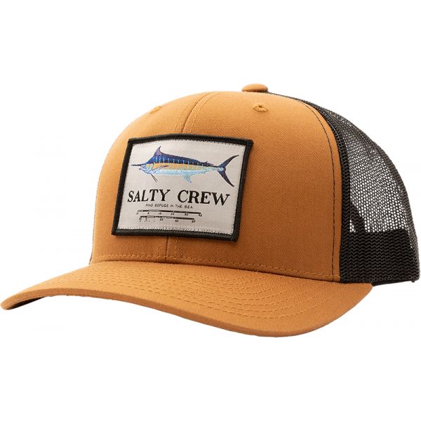 Salty Crew Marlin Mount Retro Trucker Hat - Camel/Black