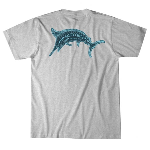 Salty Crew Marlin Stamped Short Sleeve T-Shirt Graphite Heather L