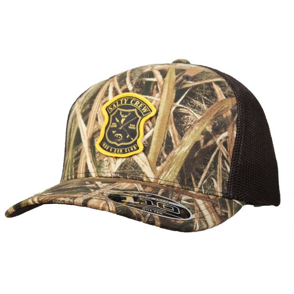 Salty Crew Members Retro Trucker Hat - Grass Blades