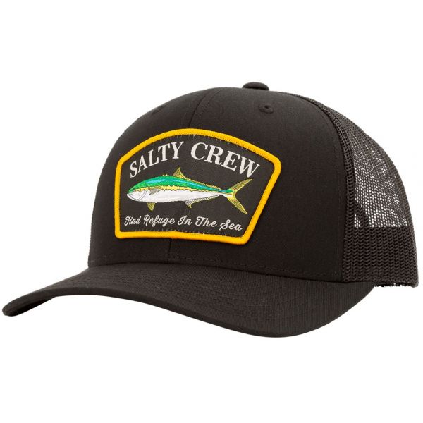 Salty Crew Mossback Retro Trucker Hat - Black