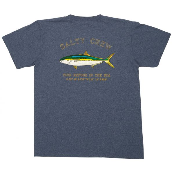 Salty Crew Mossback Short Sleeve T-Shirt - Navy Heather - 2XL