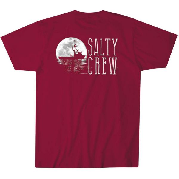 Salty Crew Night Bite T-Shirt - Burgundy Large