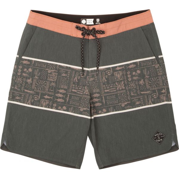 Salty Crew Overboard Boardshort - Asphalt - 32