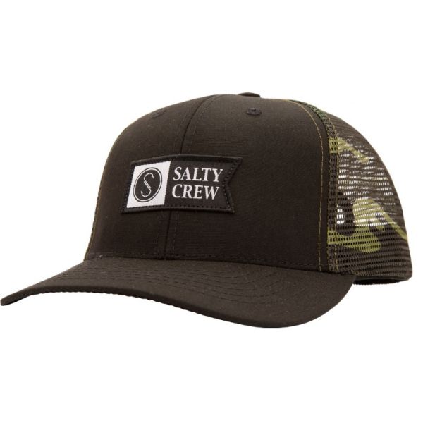 Salty Crew Pinnacle Retro Trucker Hat - Black/Camo