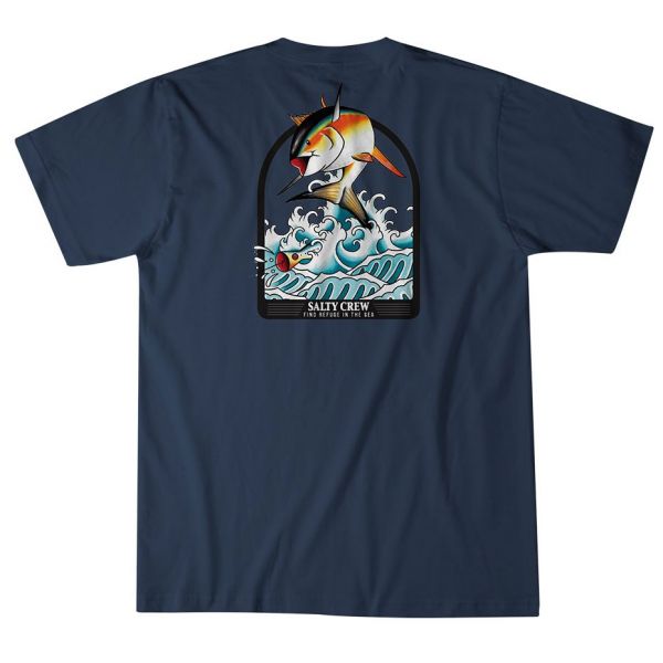 Salty Crew Poppin Off Short Sleeve T-Shirt - Navy - 2XL