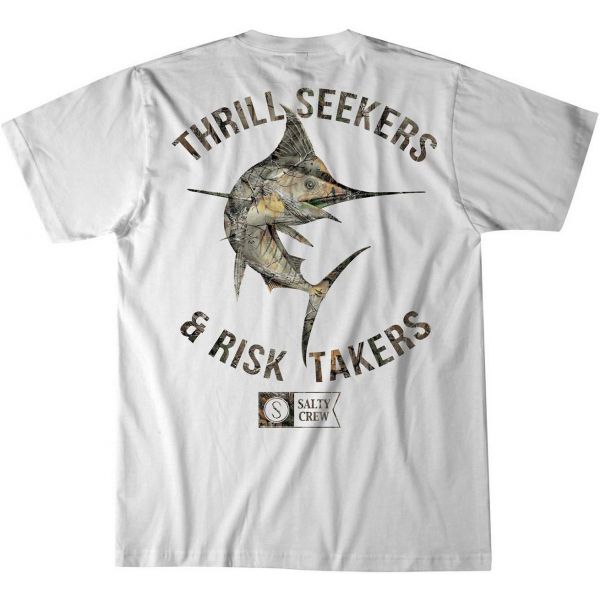 Salty Crew Realtree Marlin Short Sleeve T-Shirt - White Large