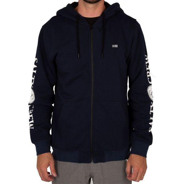 Salty Crew Refuge Sherpa Zip Fleece - Navy - 2X-Large