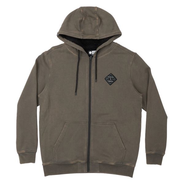 Salty Crew Shelter Sherpa Fleece - Tar - Medium