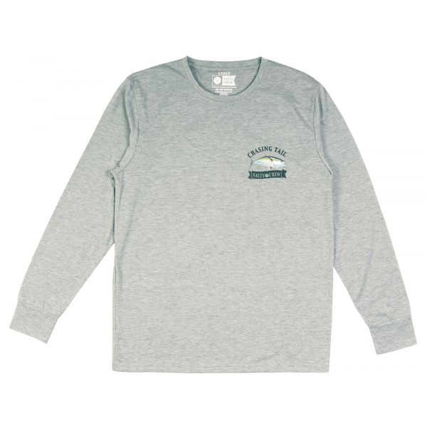 Salty Crew Sickle Fin Tech Long Sleeve T-Shirt - Athletic Heather