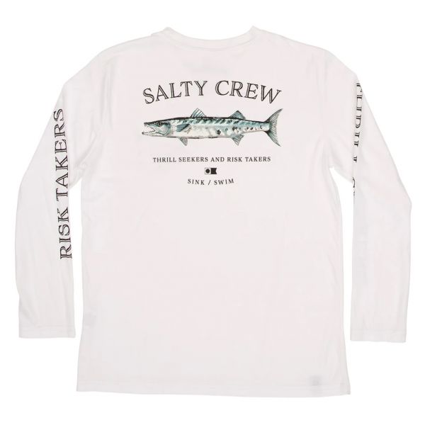 Salty Crew Slime Stick Long Sleeve Tech T-Shirt - White - 2Xl