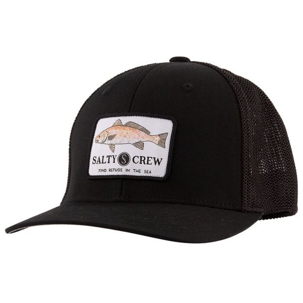 Salty Crew Spot Tail Retro Trucker Hat - Black