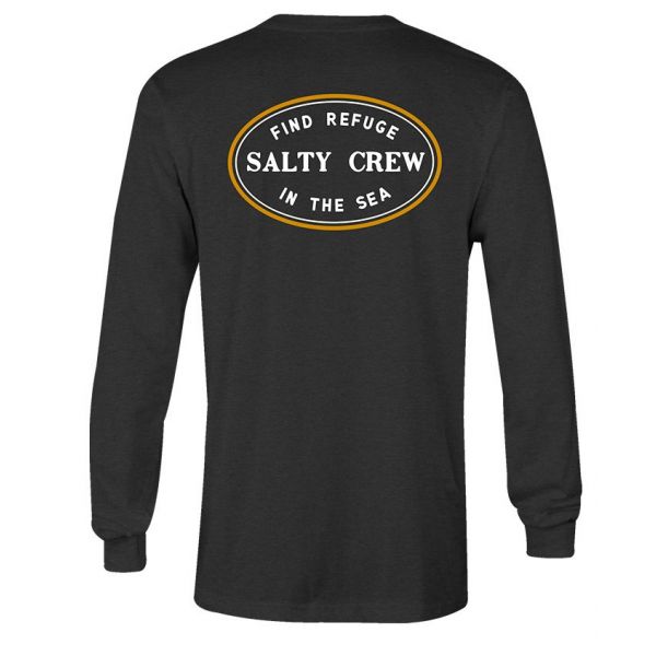 Salty Crew Standard Long Sleeve T-Shirt - Charcoal Heather - 2XL