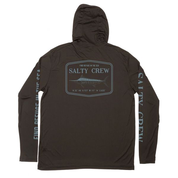 Salty Crew Stealth Hood Sunshirt - Black - Medium