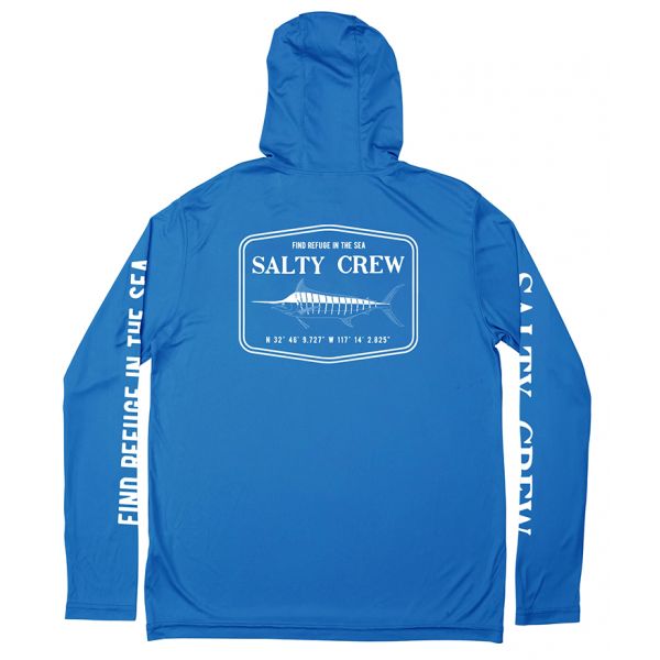 Salty Crew Stealth Hood Sunshirt - Royal - 2X-Large